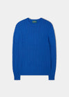 Honley Cotton Cashmere Cable Knit Jumper In Regatta