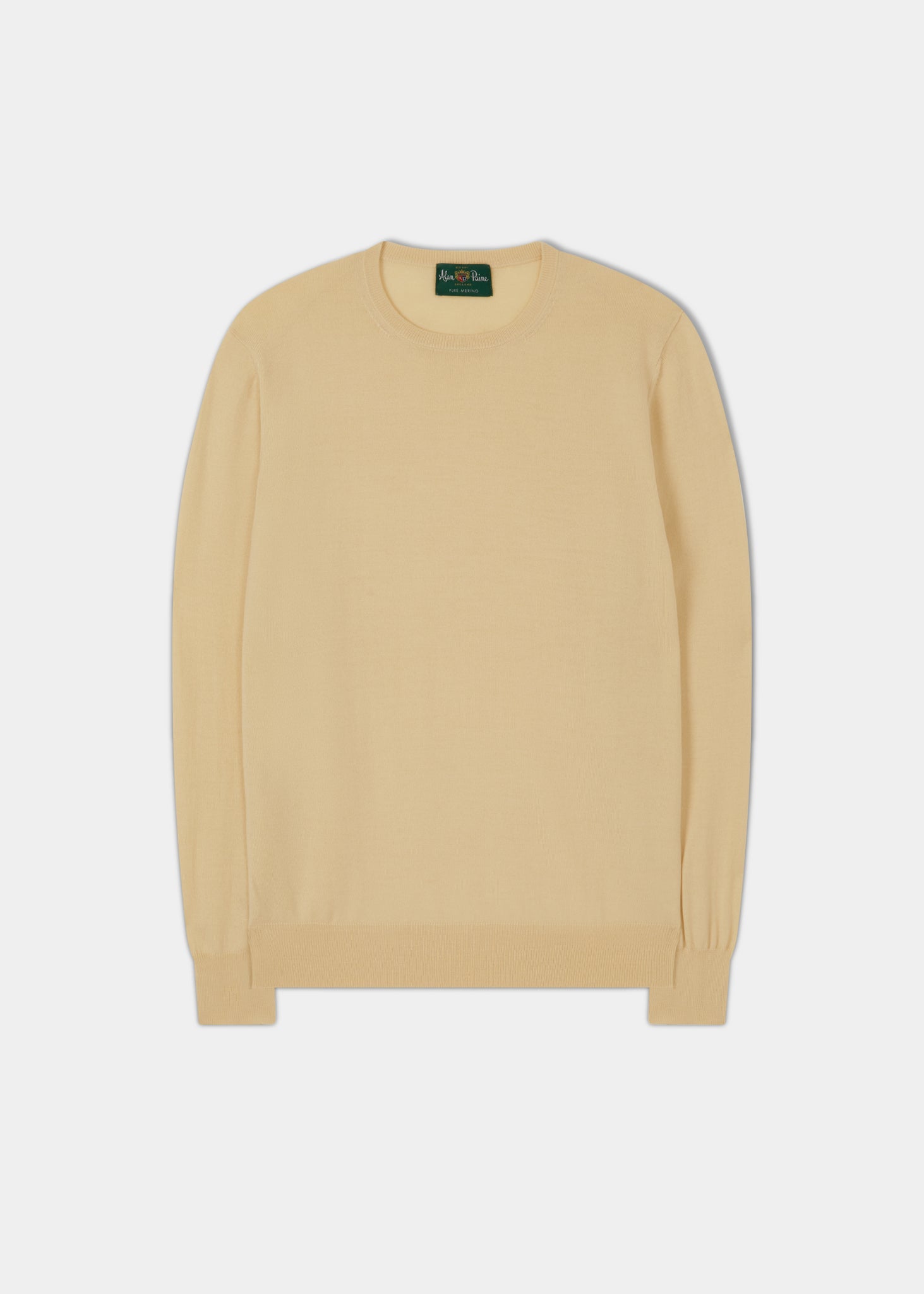 Radstone Men's Merino Wool Jumper in Lemon - Regular Fit