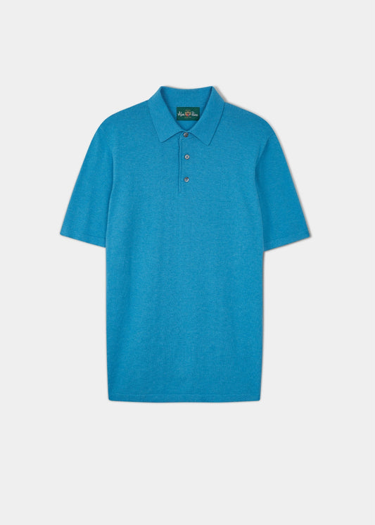 Men's luxury cotton short sleeve polo shirt in malibu