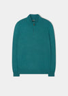 Selhurst Cotton Cashmere 1/4 Zip Jumper In Moorland