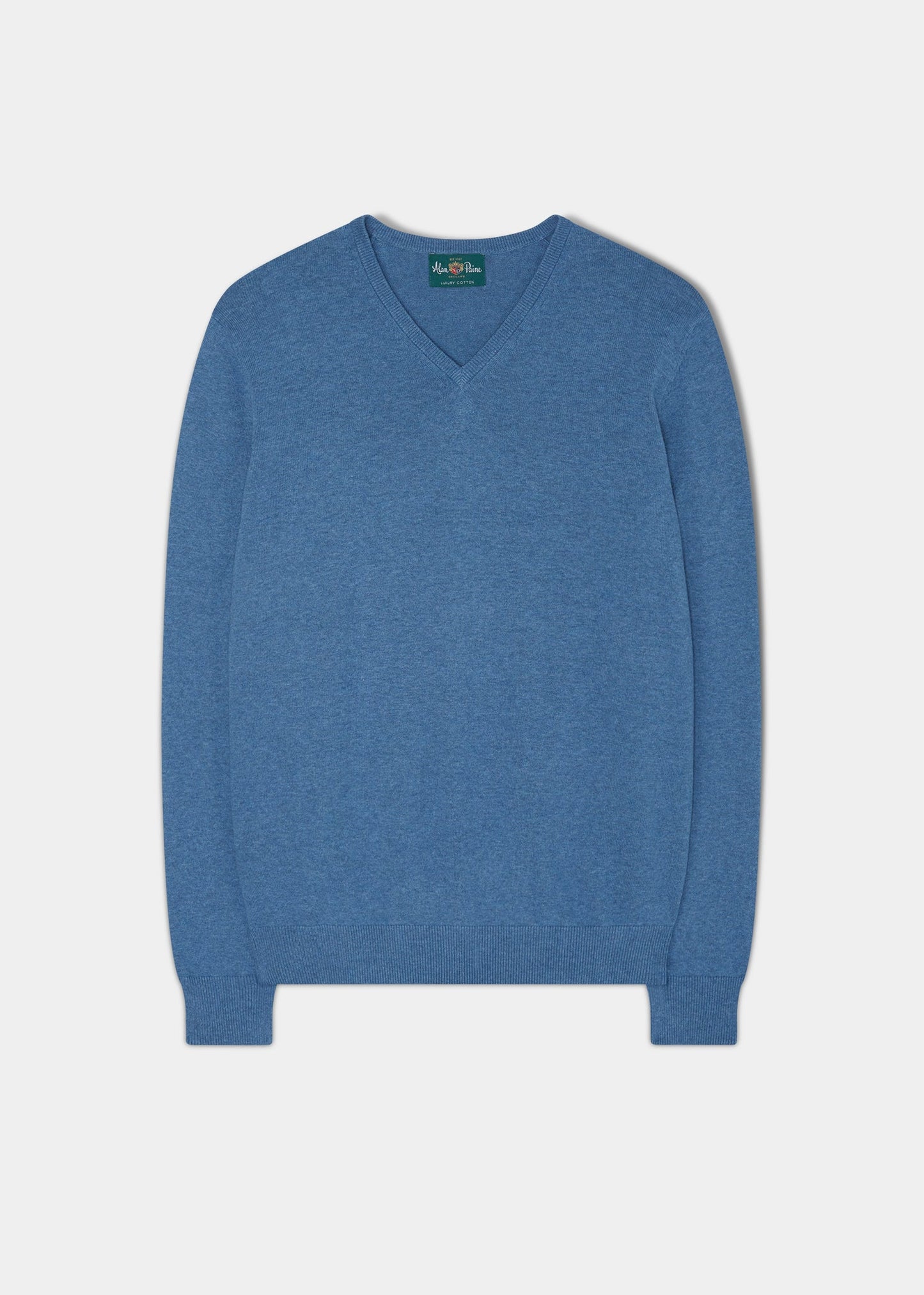 Rothwell Cotton Cashmere Jumper In Airforce