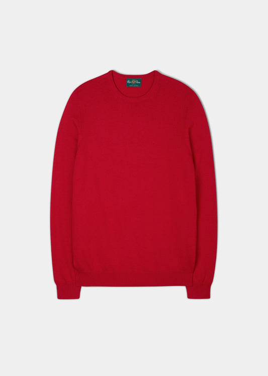 Leysmill Cotton Cashmere Jumper In Rosso