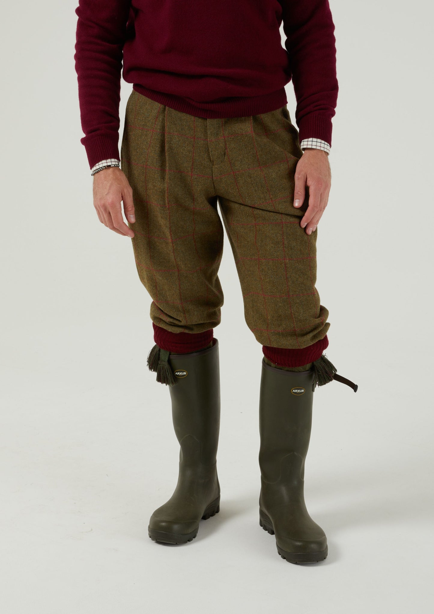 Combrook Men's Tweed Shooting Breeks In Sage