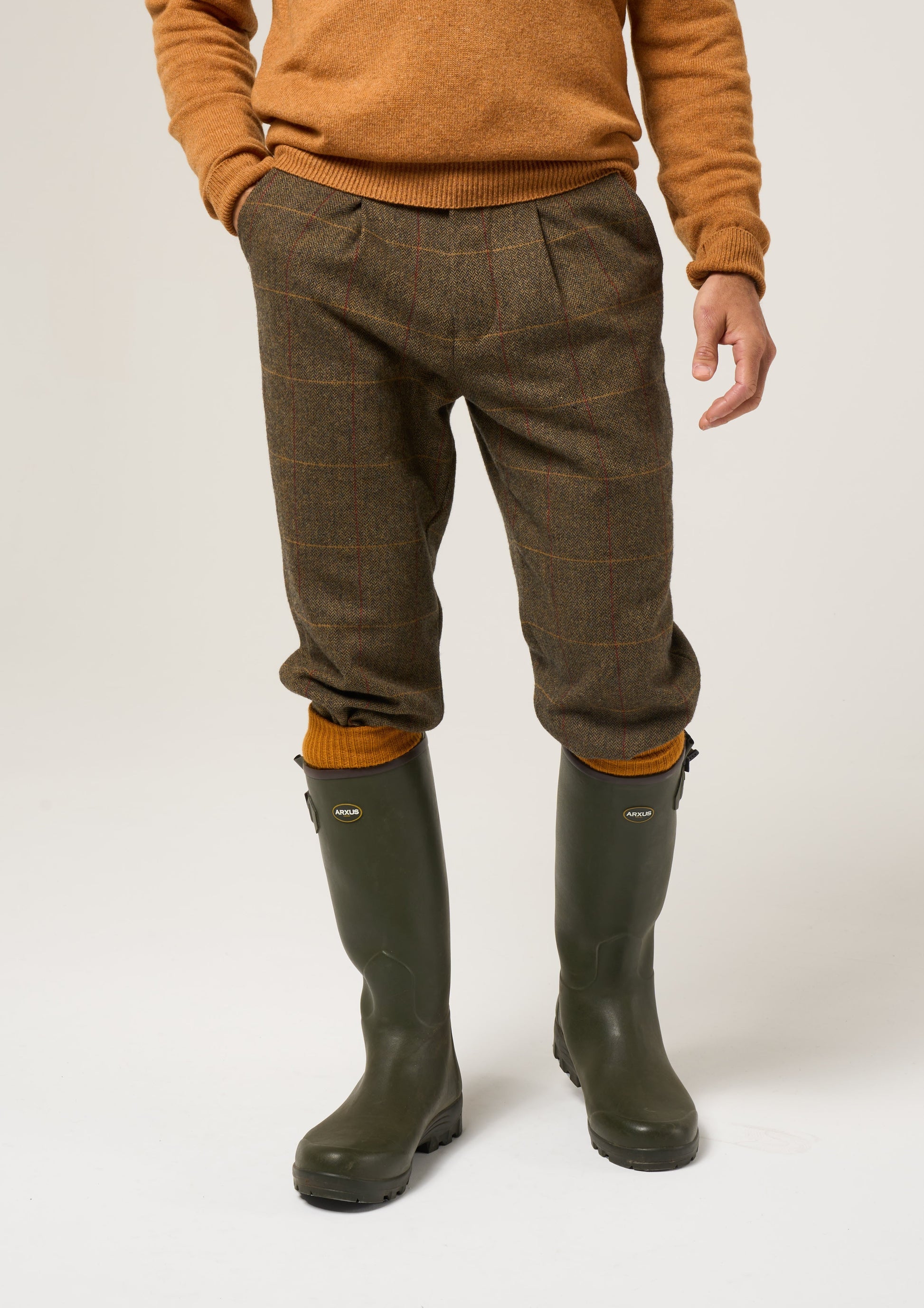 Combrook Men's Tweed Shooting Breeks In Teak