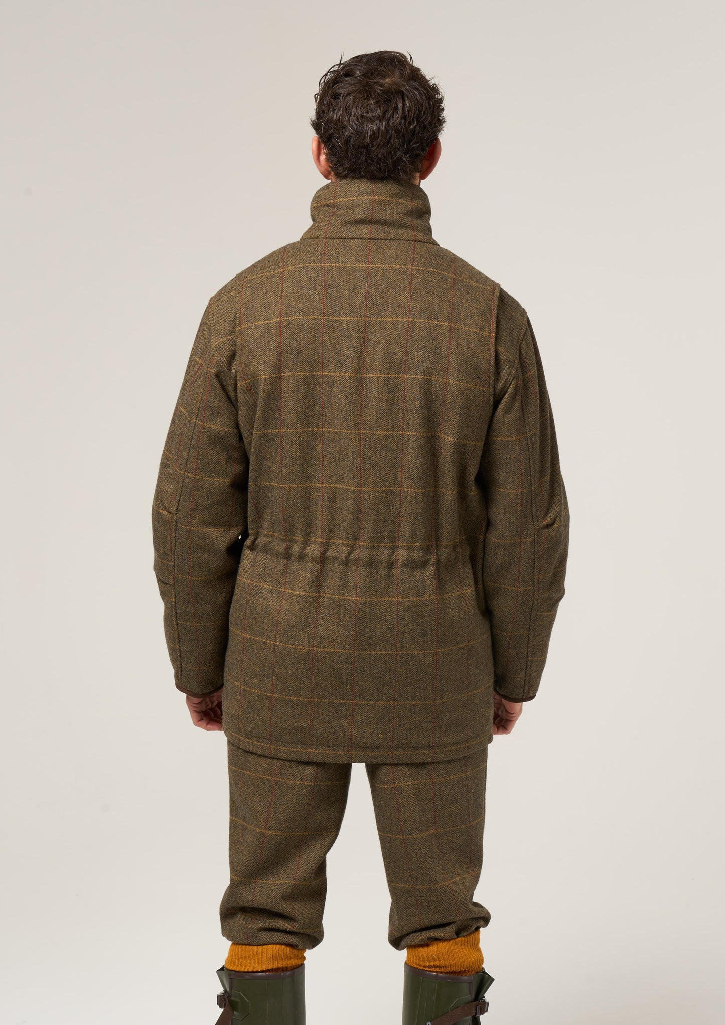 Combrook Men's Tweed Shooting Field Coat In Teak