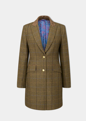 Combrook Ladies Mid-Thigh Coat In Hazel