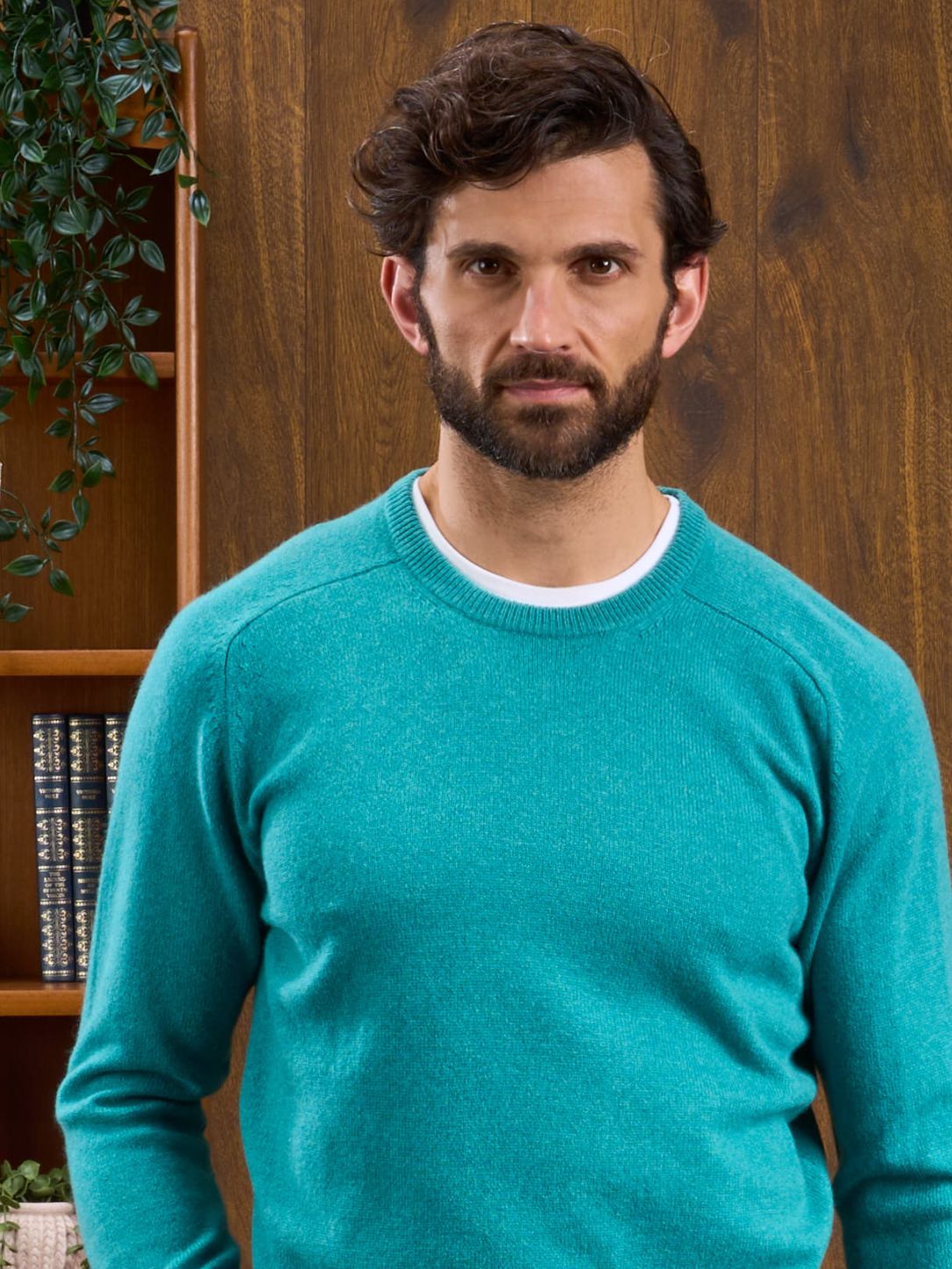 Lambswool Crew Neck Jumper in Shamrock