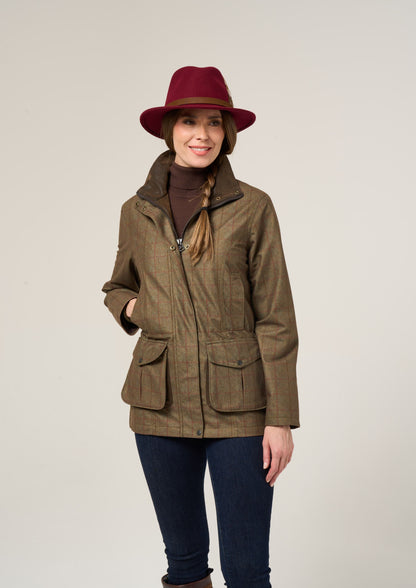 Didsmere Ladies Technical Tweed Coat In Pine