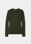 Emma Ladies Elevated Crew Neck Jumper In Thyme