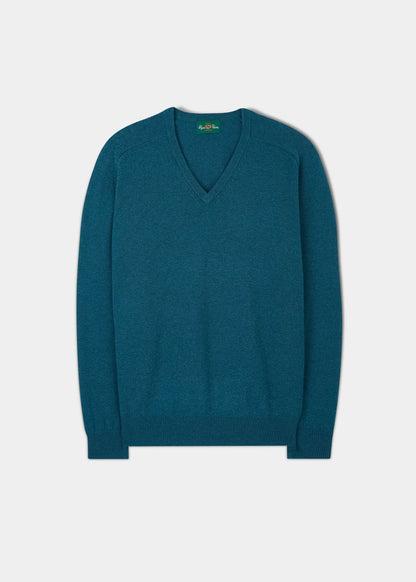 Hampshire Lambswool Jumper in Grecian Sea - Classic Fit