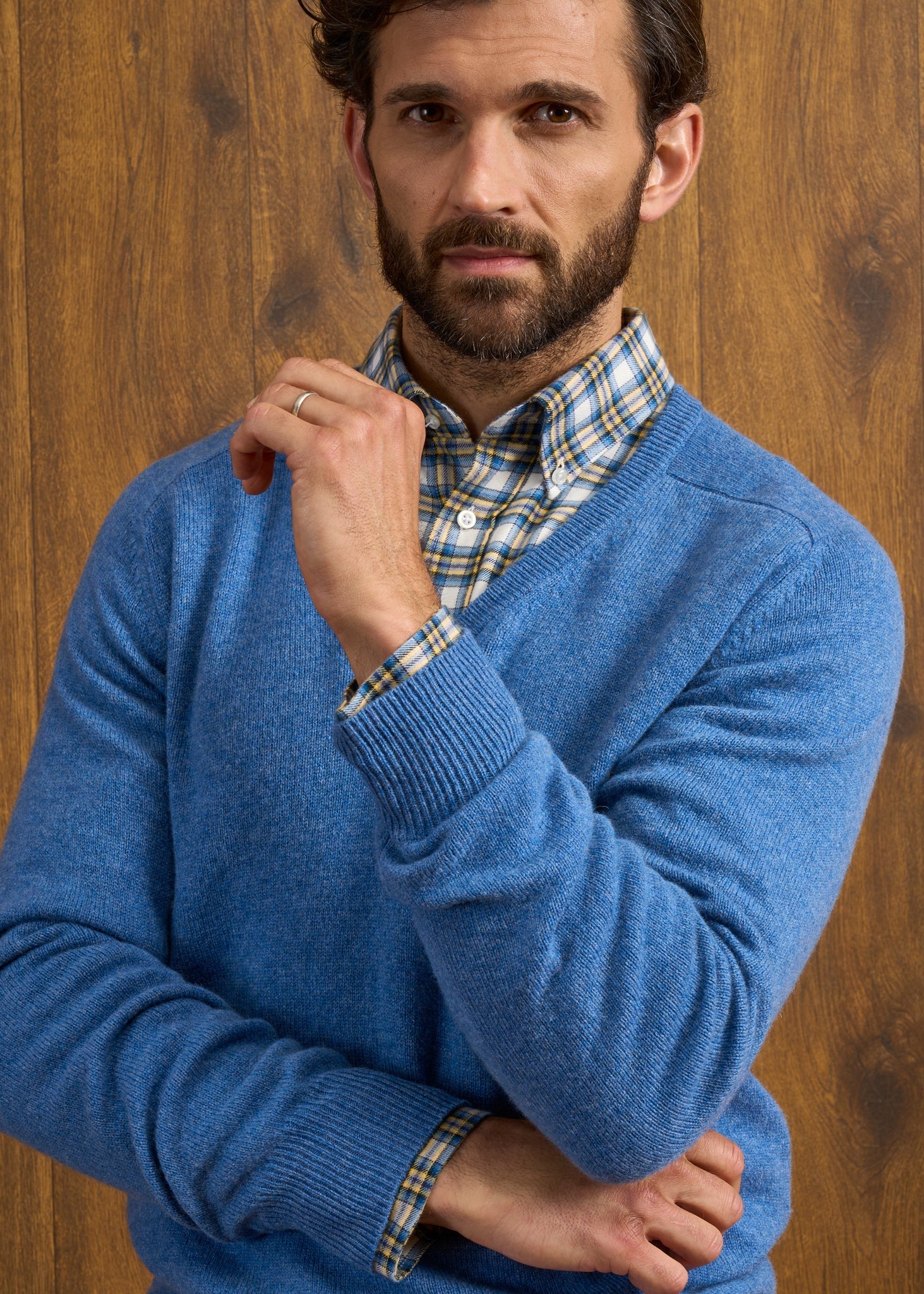 Hampshire Lambswool Jumper in Jeans