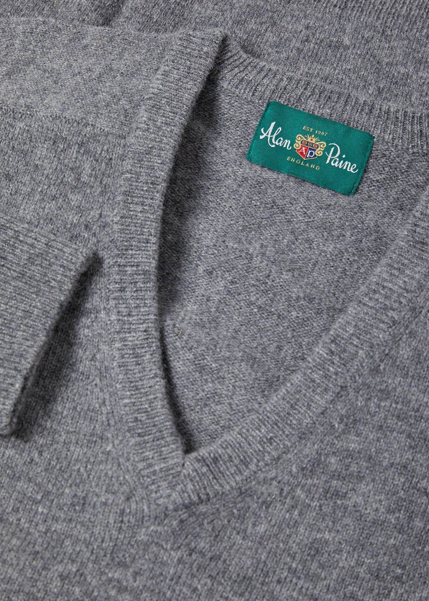 Lambswool Jumper Mens Grey