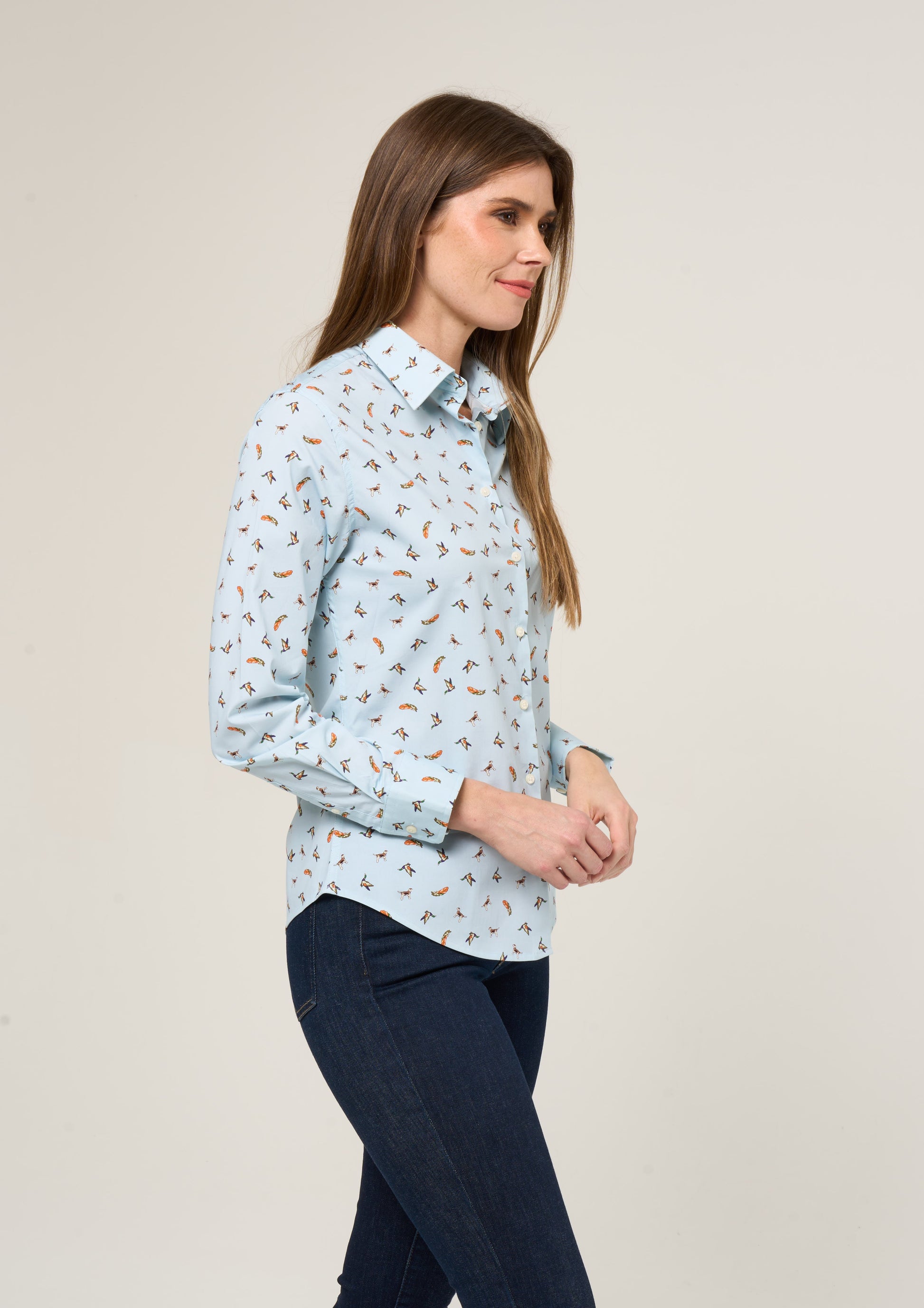 Lawen Ladies Printed Cotton Shirt