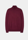 Linton Merino Wool Roll Neck Jumper in Bordeaux