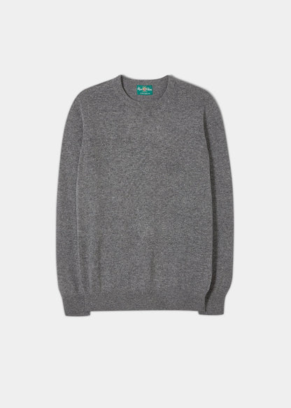 Geelong Crew Neck Jumper In Dark Grey