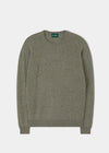 Men's Lambswool Crew Neck Jumper in Light Green - Regular Fit