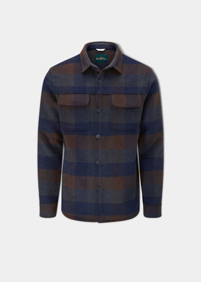 Ripley Men's Plaid Shacket in Navy