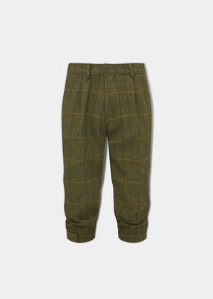 Rutland Children's Tweed Breeks In Green Ash