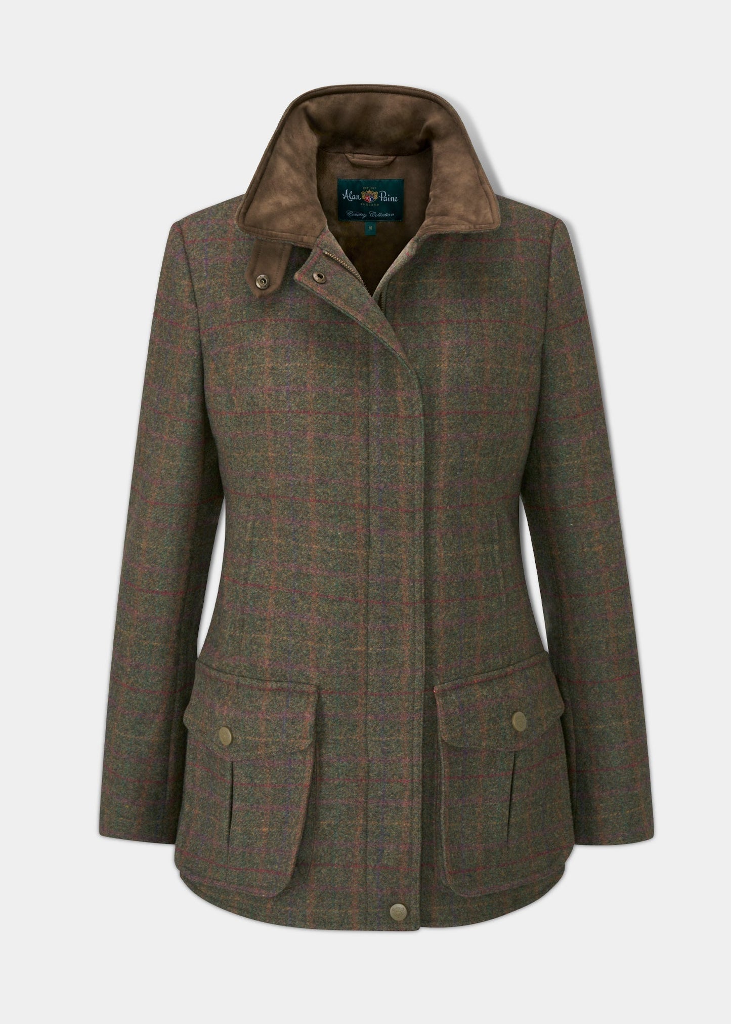 Surrey Ladies Tweed Coat In Hemlock