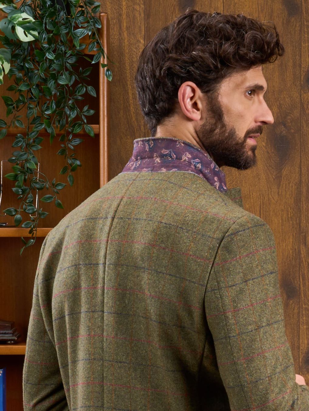 Surrey Tweed Lined Blazer In Meadow 