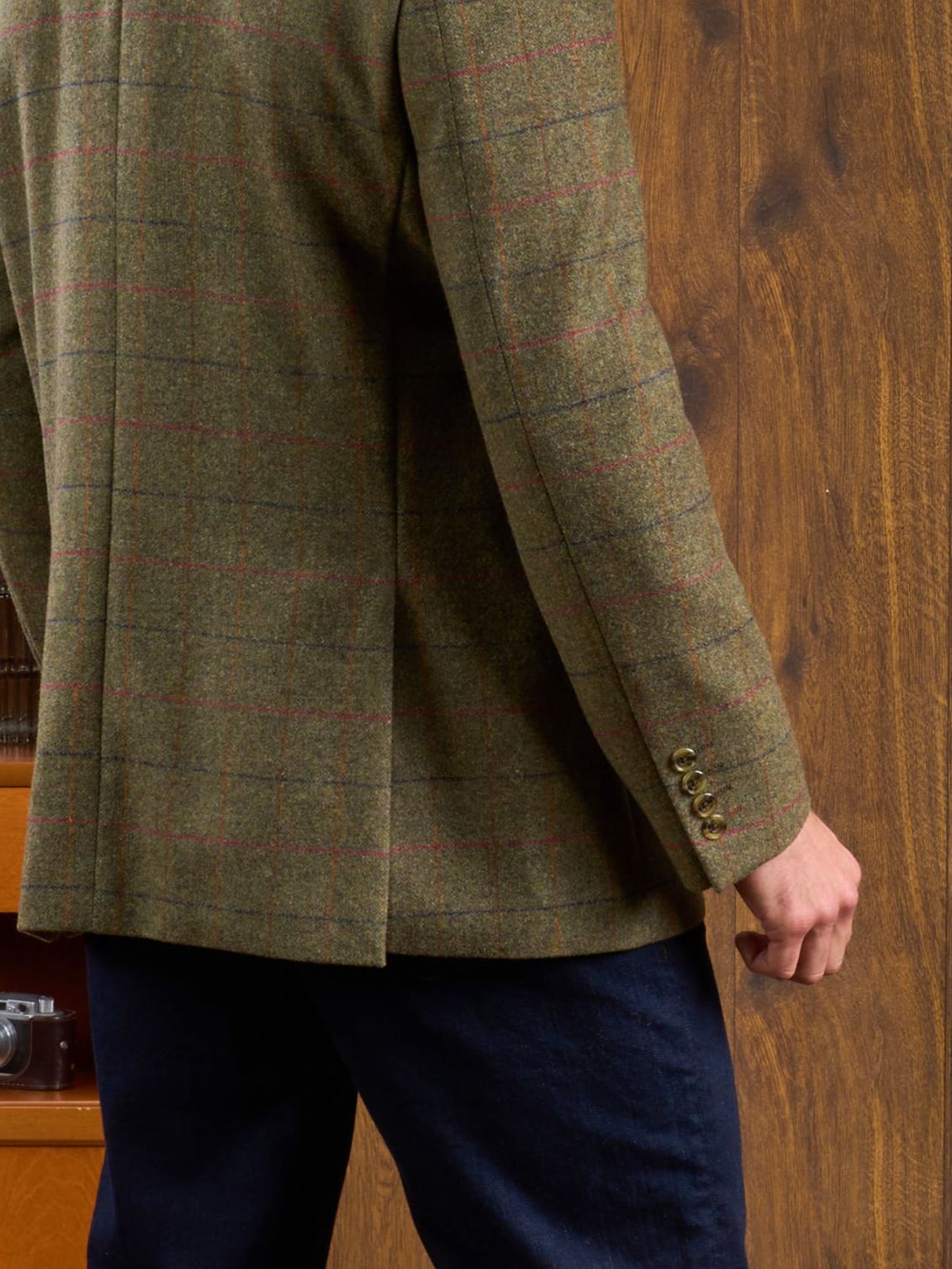 Surrey Tweed Lined Blazer In Meadow 