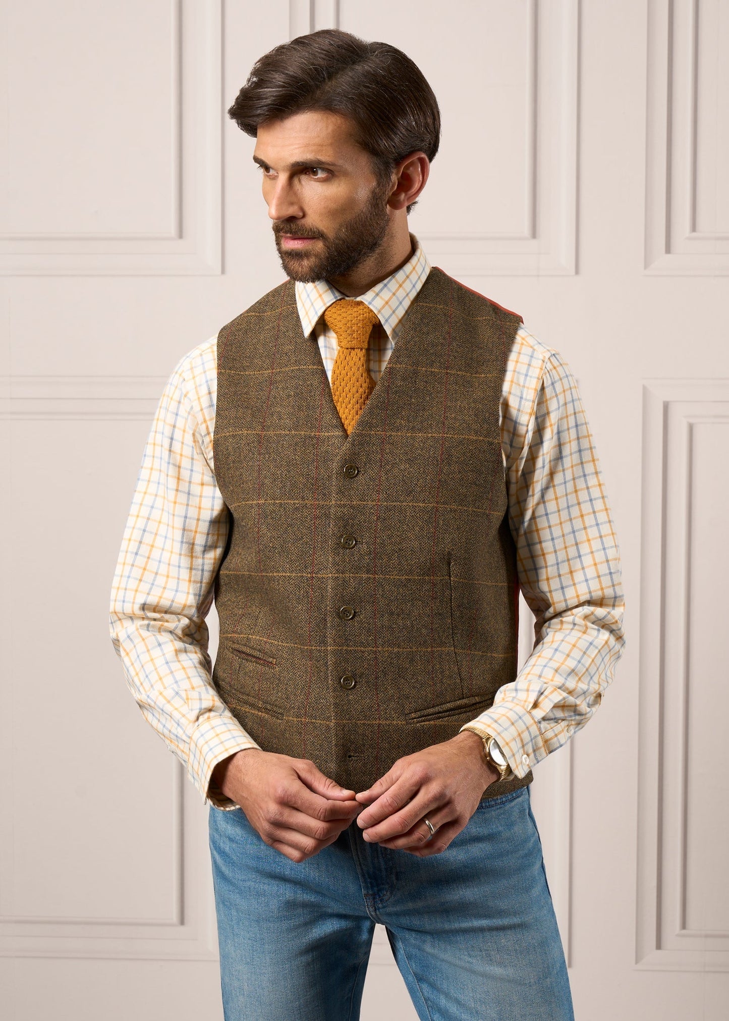 Tweed-Waistcoat-Mens-Combrook-Teak