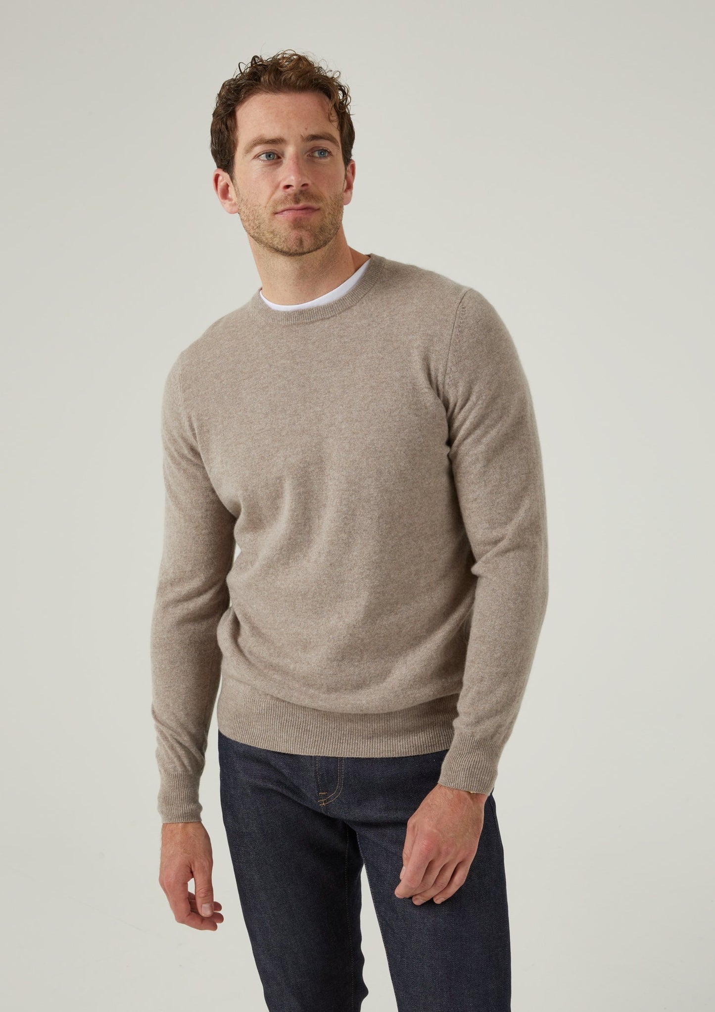 Brisbane Geelong Wool Jumper in Mushroom