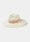 Emelle Straw Hat With Dusk Pink Ribbon