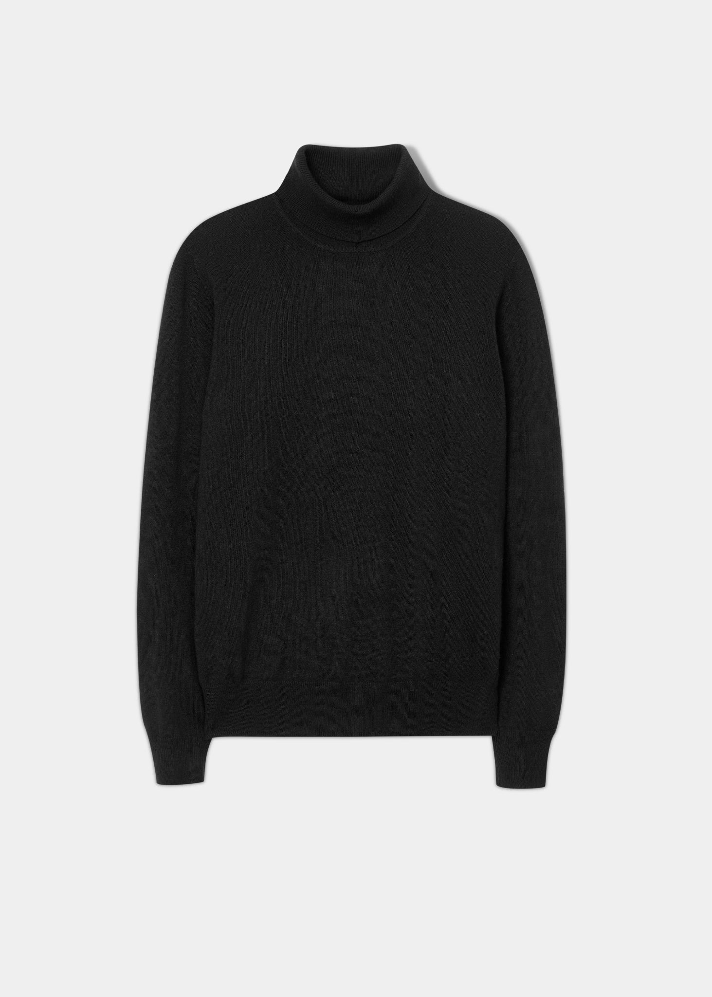 Men's Roll Neck Jumpers | Black Roll Neck Sweaters – Alan Paine Italy