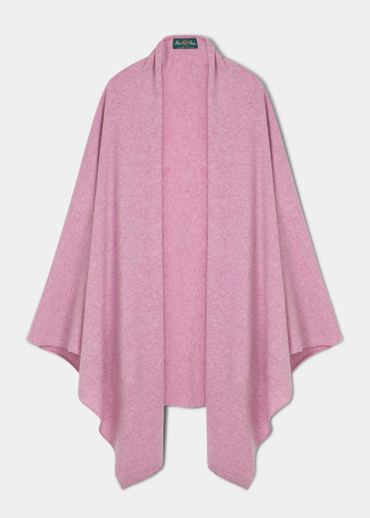 Ladies Geelong Wool Wrap In Flamingo