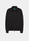 Ballater Lambswool Zipped Jumper in Charcoal - Regular Fit