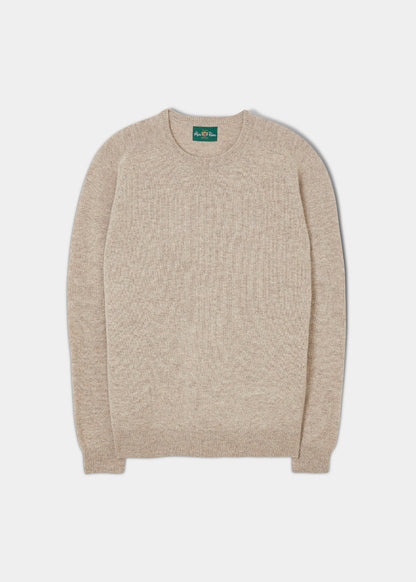 Men's Lambswool Crew Neck Jumper In Cobble