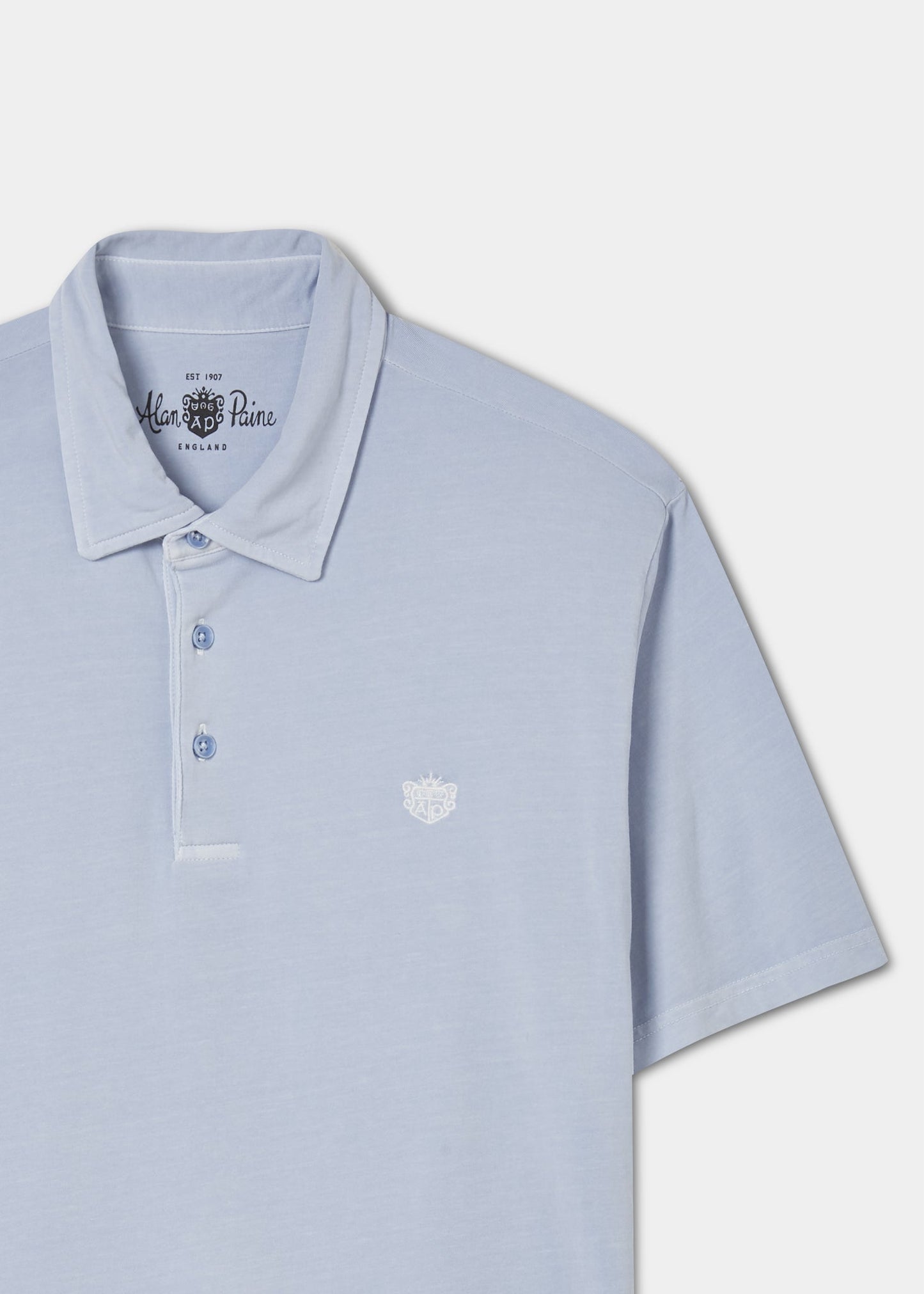 Fritton Pique Polo Shirt In Light Blue