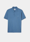 Alan Paine men's short sleeved polo shirt in mid-blue