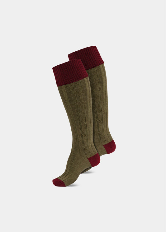 mens-shooting-socks-bordeaux-olive