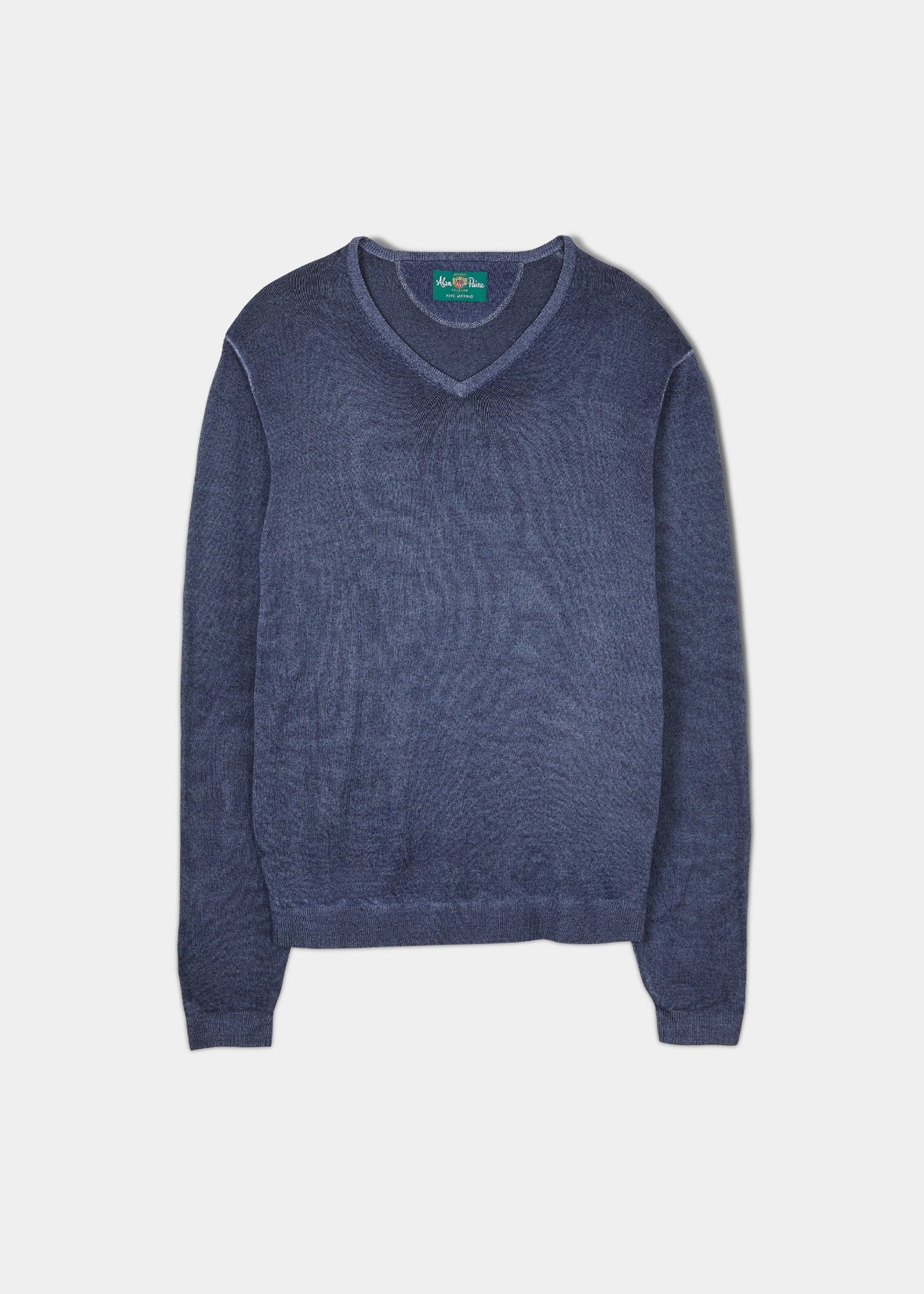 Men's Faded Dye Merino Jumper In Nightshade